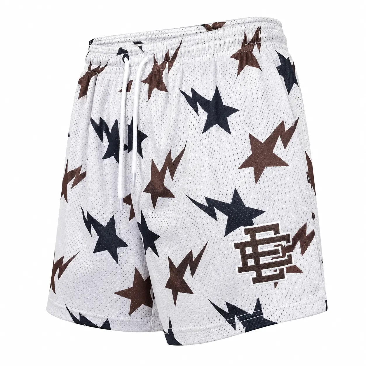 Eric Emanuel Star Graphic Mesh Shorts Y2K Streetwear Basketball Shorts Unisex