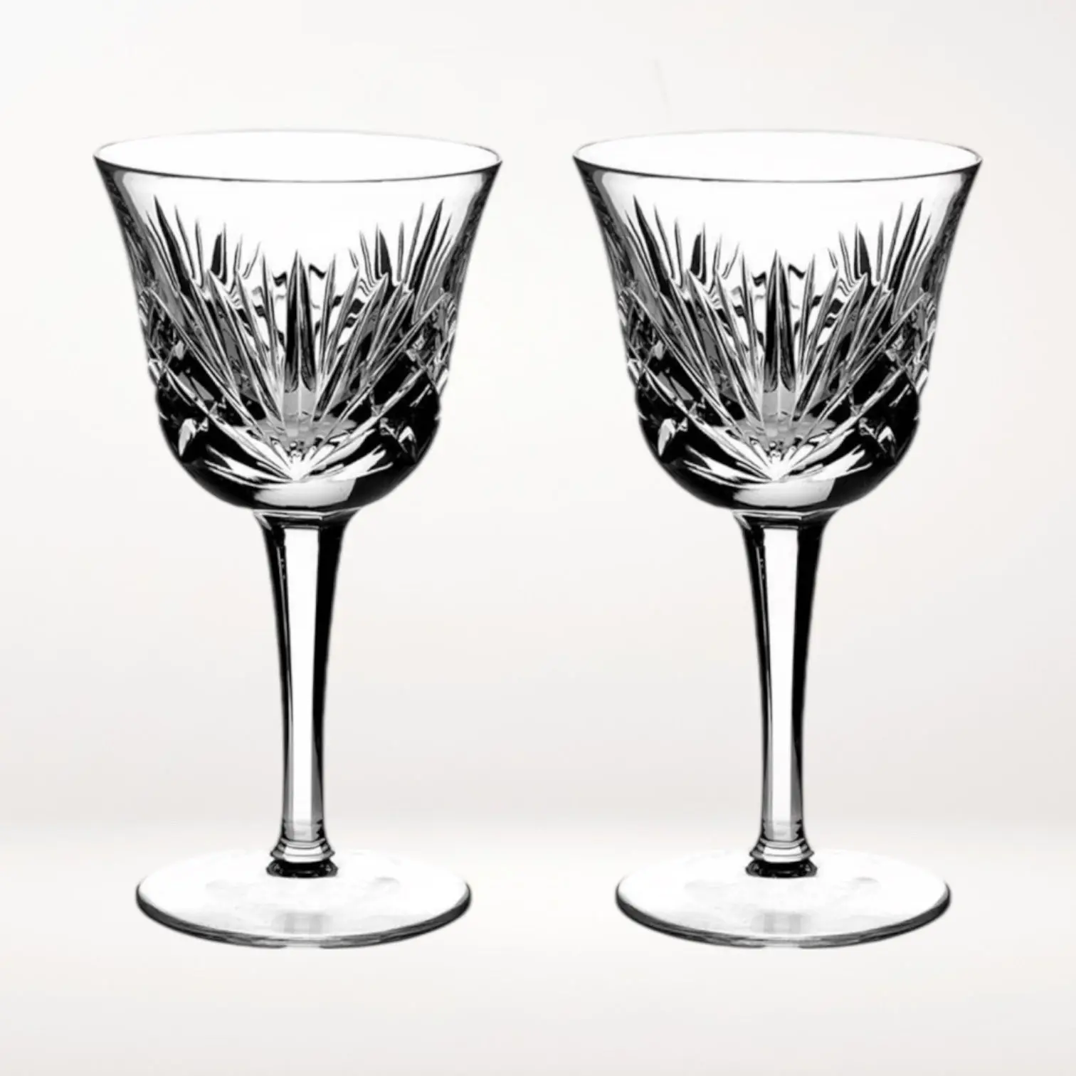 Gorham Crystal Cherrywood Clear Claret Wine Glasses | Set of 2 | Discontinued
