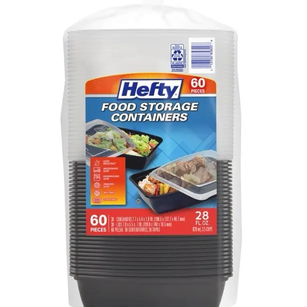 Food Storage Containers w/ Lid (28 oz., 60 ct.) Food Storage Containers w/ Lid (28 oz., 60 ct.)