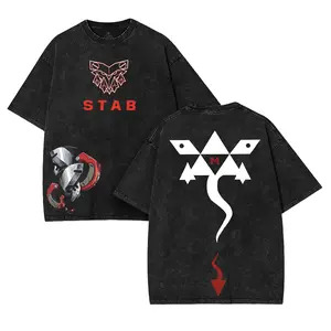 Zenless Zone Zero Vintage Washed Unisex Graphic Tees, ZZZ Casual Crewneck Short Sleeve Tee Men Gifts, Gift For Game Fan Fabric Menswear