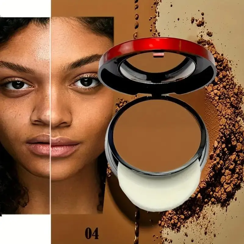 Contour setting powder, Beauty bronzer, Longwearing bronzing powder, oil-control, water and sweat resistant, available in 6 colors, natural matte finish face makeup, includes puff, suitable for all skin tones, long-lasting natural makeup effect