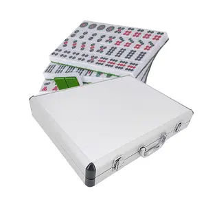 FixtureDisplays® Chinese Mahjong Set Authentic Chinese No Numeric Code 1.6" Tall Tiles Mah-jong Include A Blanke With Aluminum Case 15002+15405-NF