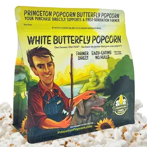 2lb Bag Princeton Popcorn Baby White Popcorn Kernels, Tender & Small, Non GMO, Hulless, Farmer Direct, Gluten Free for Popping, Ideal for Oil Popcorn Popper, Microwave Popcorn or Air Popper