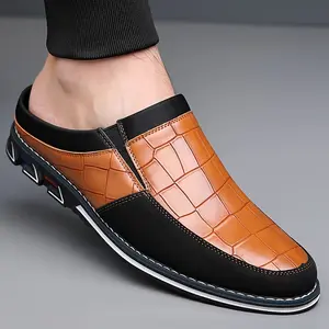 Brand Bdhjydb Men'S Outdoor Vacation Casual Business Stylish Versatile Slip-Resistant Backless Mule Shoes