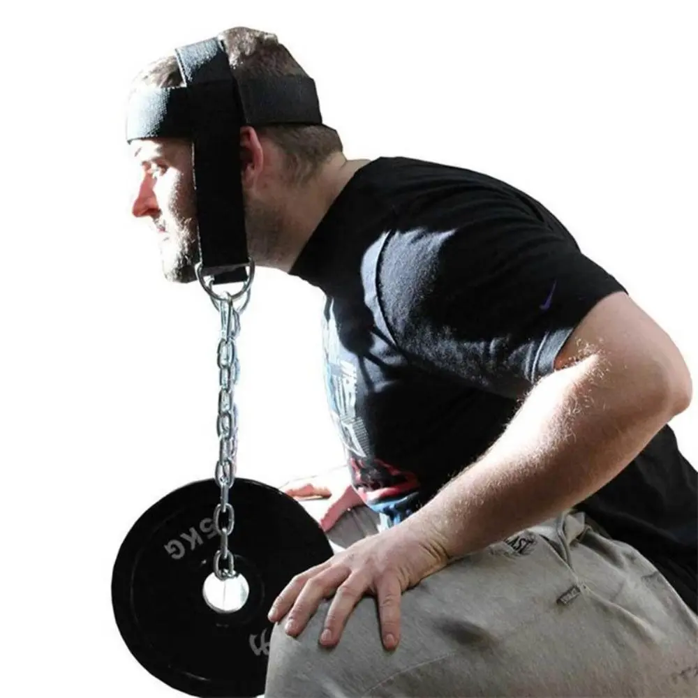 Adjustable Anti-Slip Head & Neck Training Strap, Gym Chain Neck Strap for Squat & Bench Press, Powerlifting & Home Workout Accessories, Strength Training Accessory, Home Fitness Equipment, Workout Gear