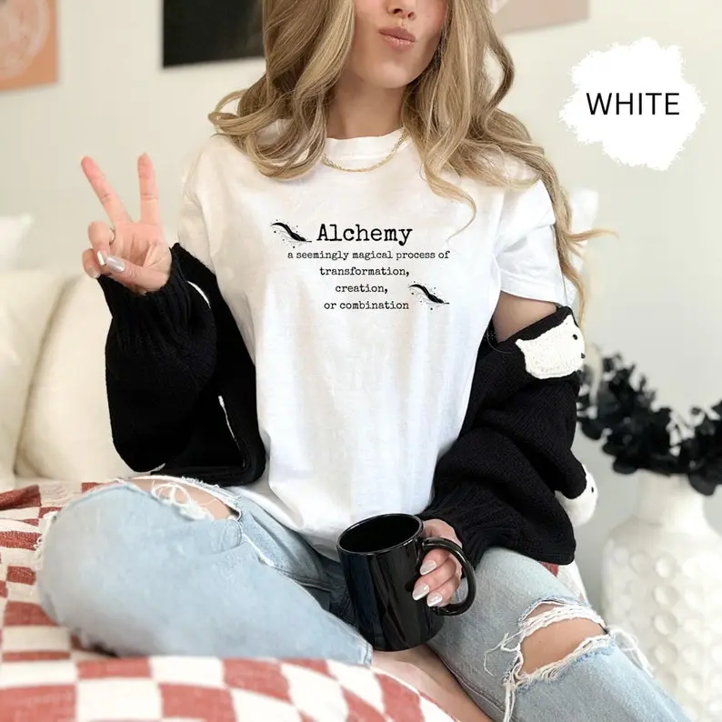 Alchemy Garment-Dyed T-shirt: Magical Transformation, Music Fan Merch