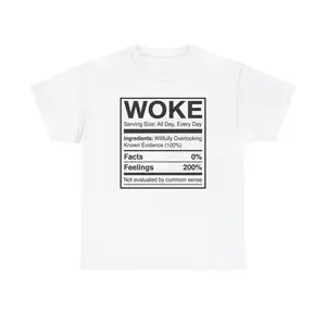 WOKE Nutrition Facts Tee | Graphic T-Shirt with Label Style Design