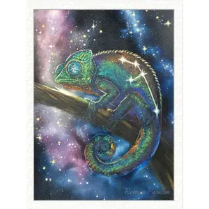 Animarii No.7: Chameleon — The Master of the Present Moment · Fine Art Print