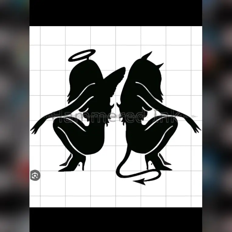 Devil Angel Car Decal