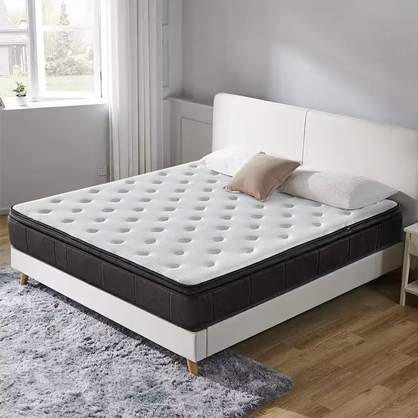 12-In Hybrid Mattress, Independent Pocket Spring Memory Foam, Plush Pressure Relief, Quiet Motion Isolation, Breathable Bed-in-a-Box for Bedroom, Queen Size Sohochic