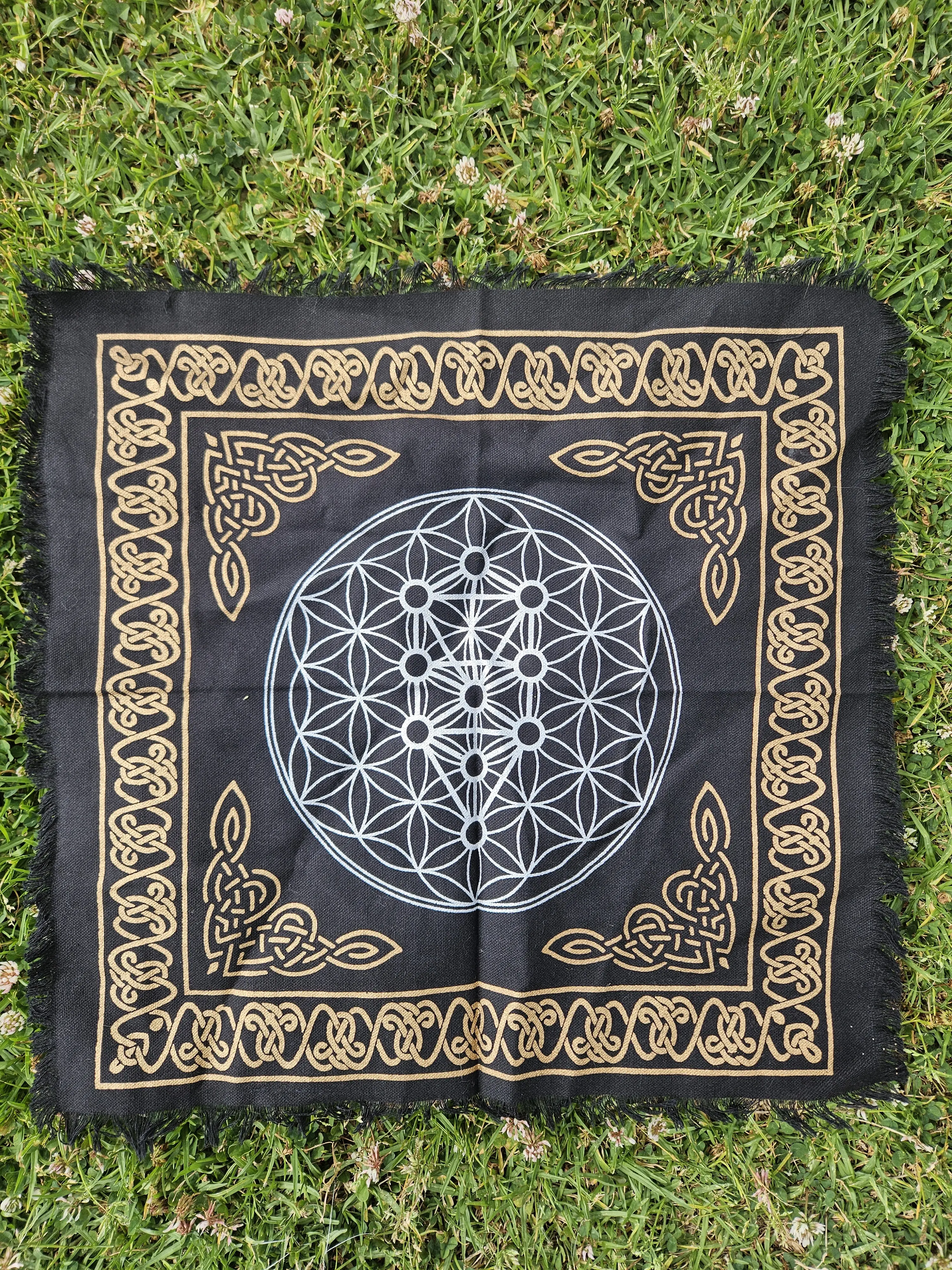 Geometric Qabalah Tree of Life Altar Cloth (18" x 18")
