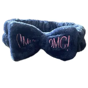 Soft Spa Navy & PinkOMG Coral Fleece Headband