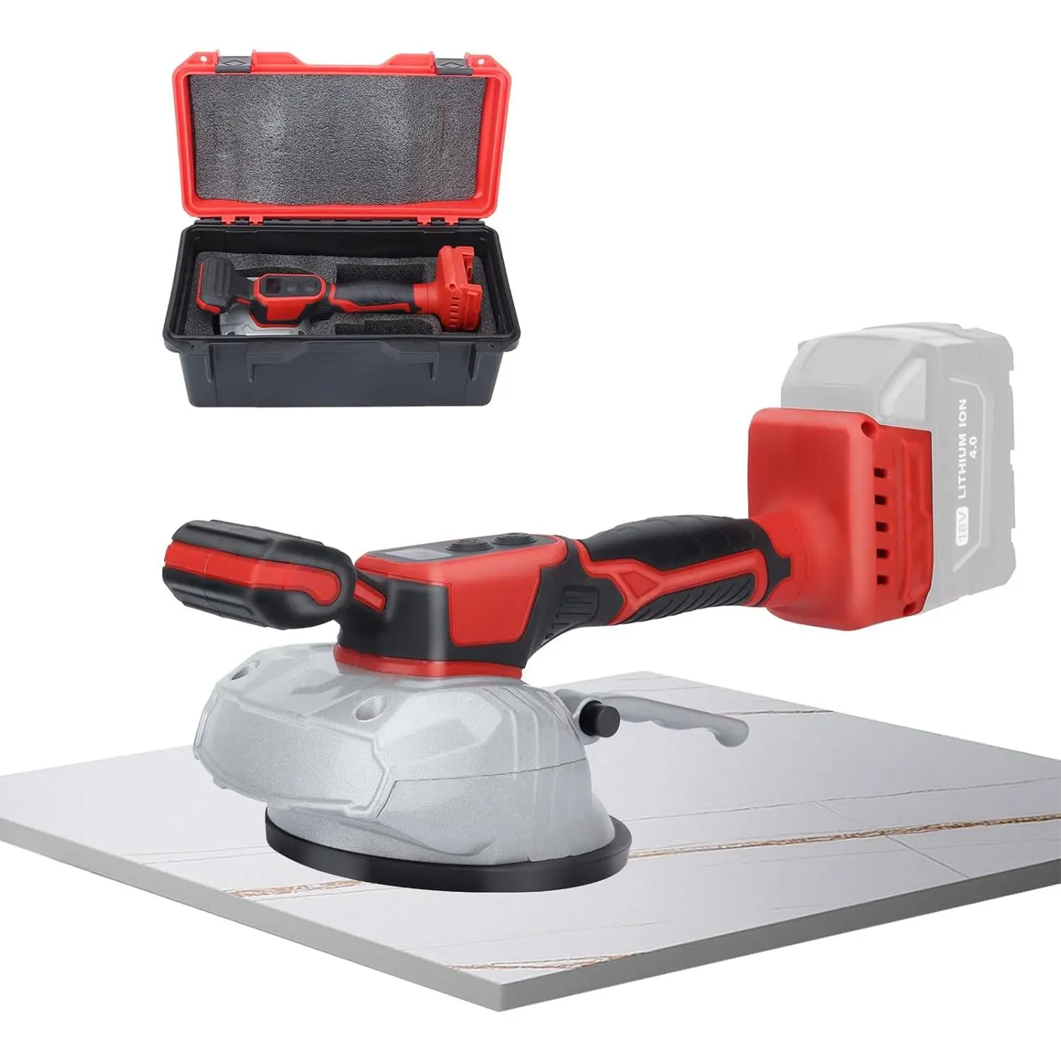 Tile Vibration Leveling Machine Compatible with Milwauke 18V , Cordless Tile  Vibration Machine Installation Tool 150W Tiler Vibrator Tool with 8 Speed,  Suction Cup, Digital Display (Tool only) - TikTok Shop