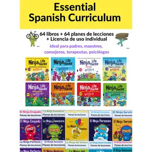 Essential Spanish Classroom Curriculum: 64 Books + 64 Lesson Plans  + Individual Use License