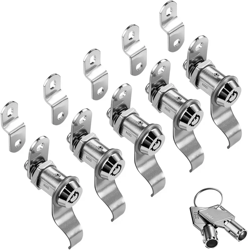 Locks for Storage Door 1-1/8 Inch, Camper Storage Locks for Travel Trailer Compartment Cabinet Drawer with Keys, Keyed Alike, 5 Pack