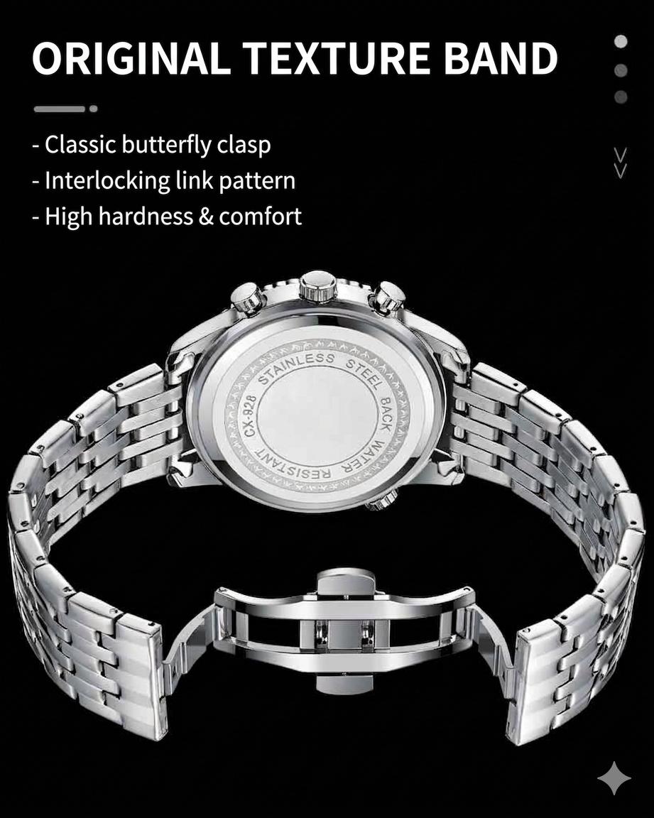 CHENXI Premium Men's Fashion Watch - High Quality Luminous Quartz Movement Multifunctional Water Resistant Sport Business Wristwatch