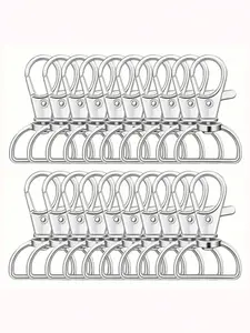 Rotating keychain hook, 10 D-ring clips, DIY rope-making accessories, wallet accessories, handmade items，Tangle-Free Swivel Buckle, High-Strength Safety Clips, Portable & Secure Key Chain Accessories.