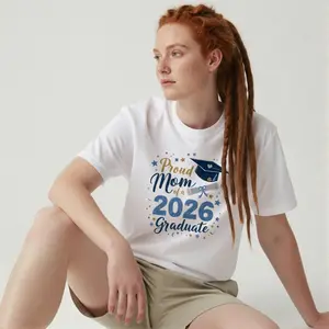 Carpesun Proud Mom Of A 2026 Graduate T Shirt Graduation Cap And Diploma Design For Mother Of Graduate Celebration Event 180g Cotton Tee