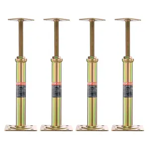fathersdaygift VEVOR House Floor Jacks, 4 Pack, 11.6-16 Height Range, 2500 lbs Max Load Capacity Per Unit, Adjustable Support Beam Basement Jack Post for Leveling, Galvanized Telescoping Jack for Temporary Support