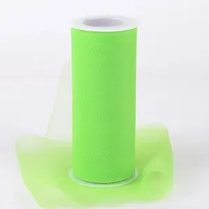 6" Wide Apple Green Tulle Fabric - 25 Yards (10328) - Tulle Rolls, Wedding Tulle, Green Mesh Tulle