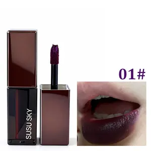 Susu Sky Frosty Winter Limited Edition 7-Piece Gothic Liquid Lipstick & Gloss Set Transfer-Proof Long-Wearing Velvet Matte Finish in Sleek Tubes for Dramatic Party Stage & Festive Looks cosmetic !