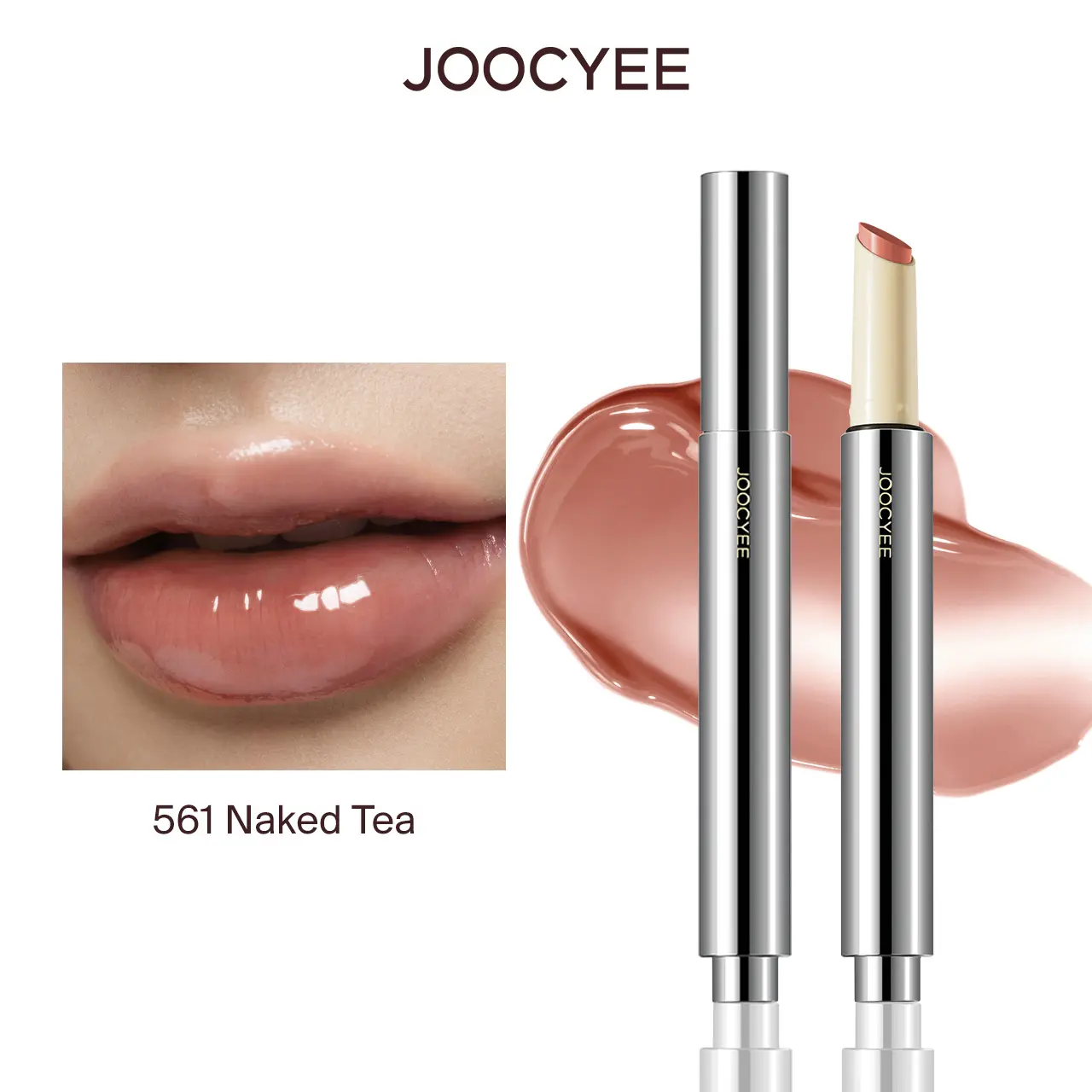 JOOCYEE 1.0 Glossy Rouge Lip Balm with Glass Shine, Hydrating Moisturizer & Transfer Resistant Finish, Lipstick Tint 3g, Glossy Lips, Hydration Boost, Everyday Glam, Single Item, 8H Ice Film Locks Color, Moisturizing campingessentials Long-Lasting