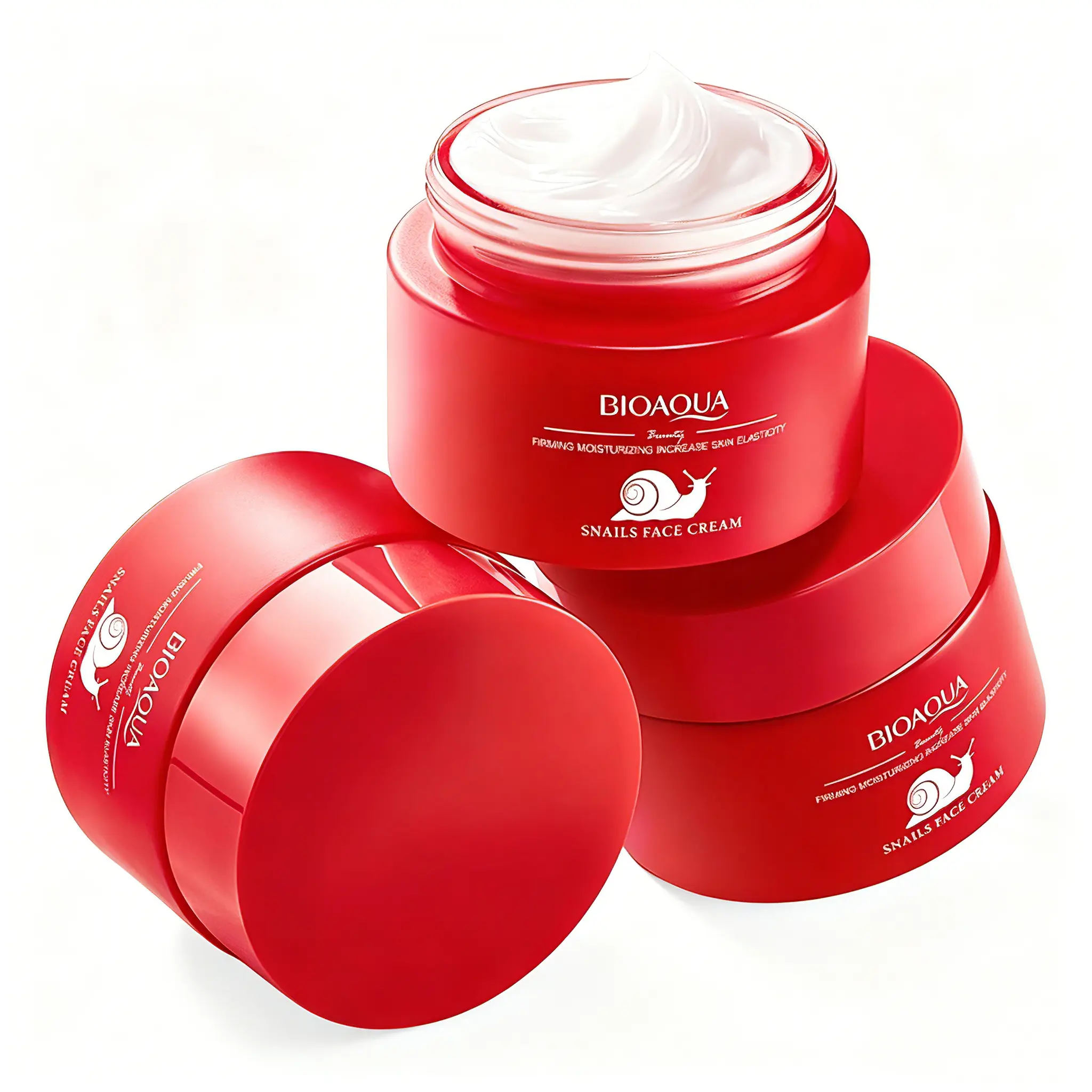 Hydrating Snail Extract Face Cream with Niacinamide, Anti-Wrinkle & Repairing Moisturizer for Dull and Rough Skin