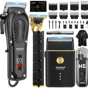 Men's Professional Haircut Kit, Complete Grooming Set, T-Blade Trimmer, Beard & Mustache Clipper, Essential Beauty Tool for Home Use