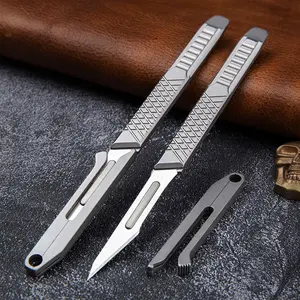 Titanium alloy surgical knife, sharp, EDC daily multifunctional, with lid opener function.