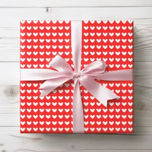 Red Love Hearts Wrapping Paper