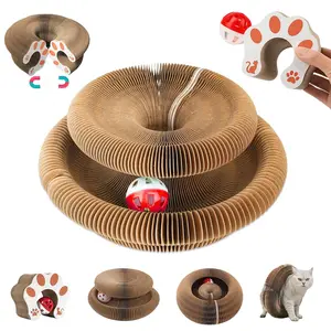 Foldable Cat Toy, Cat Scratcher with Bell, Durable Cat Scratching Toy, Funny Interactive Pet Scratching Toy, Pet Supplies for Indoor Outdoor Use