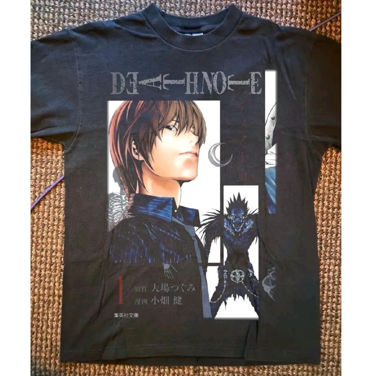 Gildan Men's T-shirt, Death Note goth anime, Death Note Anime T Shirt, Dark Manga Graphic Tee, Japanese Streetwear, Y2K Gothic Unisex Shirt Menswear Tops, Shortsleeve, Cotton