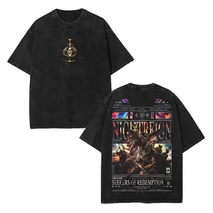Elden Ring, Seekers of Redemption: Nightreign Graphic T-Shirt, Elden Ring Game Shirt, Menswear Collar Cotton Fabric Seamless Tshirt Streetwear apparel 90s graphic tees, Menswear Fitted Top Soft cotton man unisex casual gift
