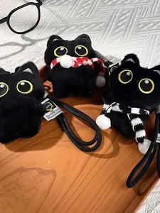 Cute Plush Keychain Toy for Kids, Cat Theme Accessory for Handbags Wallets Backpacks, Versatile Cartoon Charm Gift, Keychain Bag Pendant