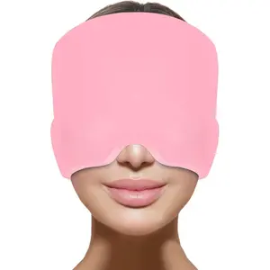 Silicone lce Pack Eve Mask, 1 Count Headwear Blackout Cap, Sleep Maskfor Yoga, Sports, Outdoor Activities,Headache Relief Hat for Migraine Relief, Tension, Stress Relief