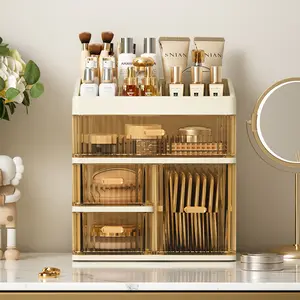 Dustproof Desktop Drawer Organizer, Multi-layer Desk Storage for Stationery Cosmetics Office Sundries