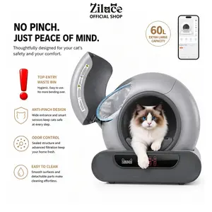 ZILUCE | 65L Automatic Litter Box with Dual-Sensor Safety, Premium Stainless Steel Performance, Smart APP Health Tracking, Hands-Free Cat Litter System #SummerVibes #petlovers