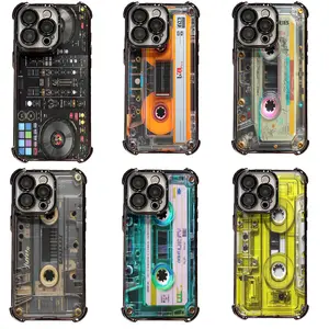 Retro Cassette Tape DJ Mixer Phone Case, Shockproof Hard Cover for iPhone 17, 16, 15, 14, 13, 12, 11, Pro, Pro Max, Plus | Compatible with Samsung Galaxy S23, S24, S25, S26, Plus, Ultra, Perfect Gift for 90s Music Fans