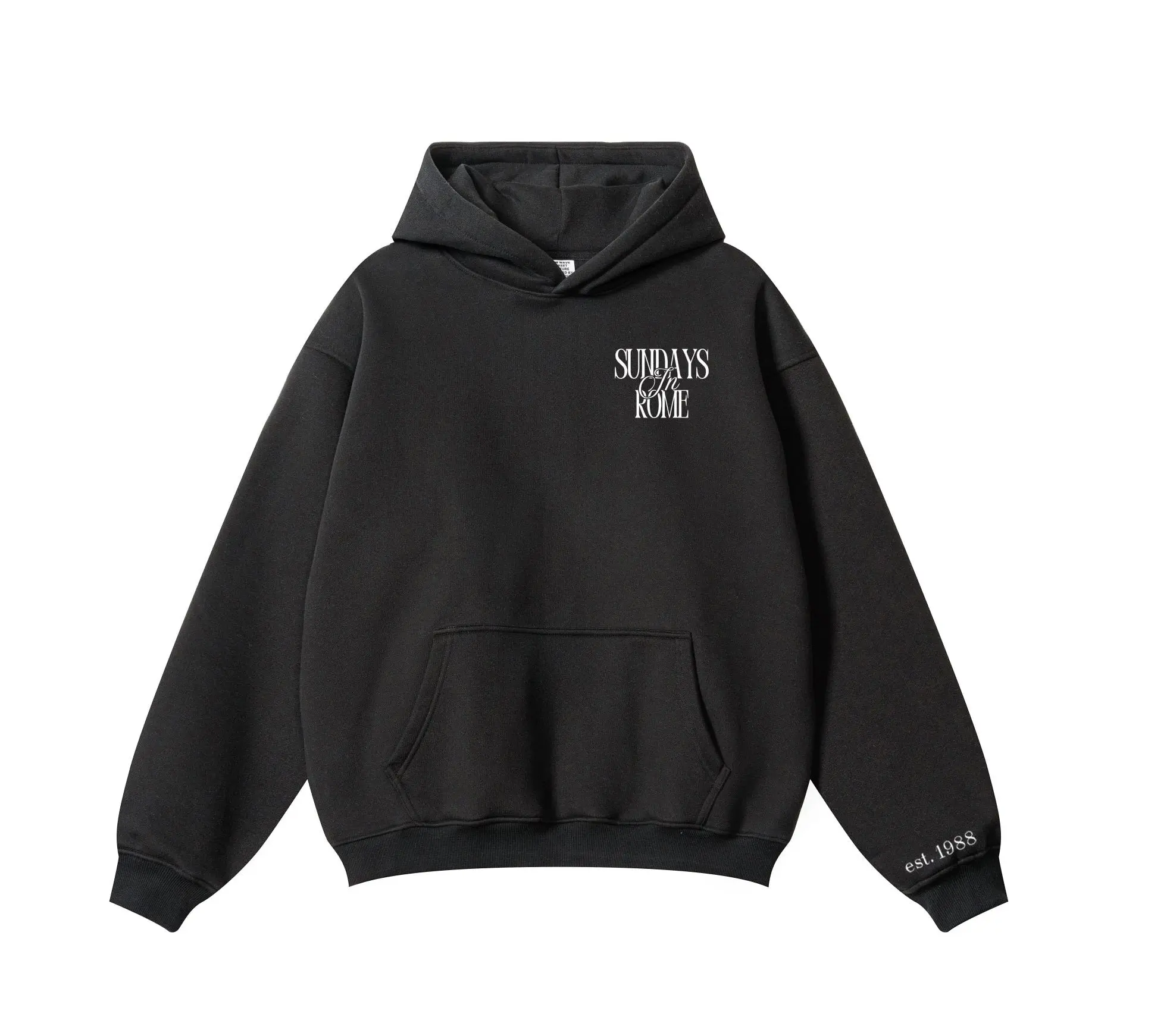 Sunday in Rome Black Classic Hoodie