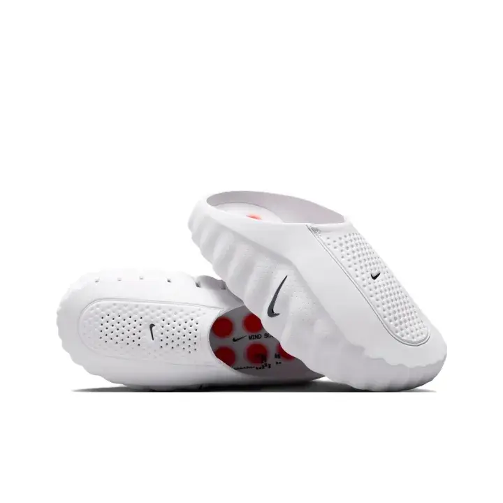 Pure White Perforated Wavy Thick-soled Slide Sandals, Breathable Cushioned Versatile Closed-toe Slippers for Indoor & Outdoor Wear