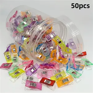 50pcs Sealing Clips, Hemming Fixing Clips, Sewing Positioning Clips, Quilt Binding Sewing Clips, Home Use Essentials