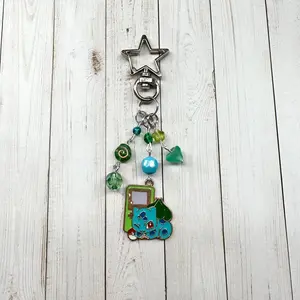 Bulbasaur inspired Beaded Keychain