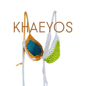KHAEYOS luxury crochet swimwear, bikini bralette