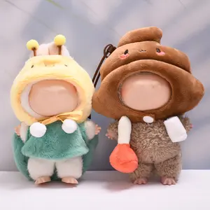 Fun Doll Clothing Funny Poop Costume Cute Turtle Costume for 15-17cm LA BB Dolls Adorable Plush Outfit Soft Material Playtime Accessory