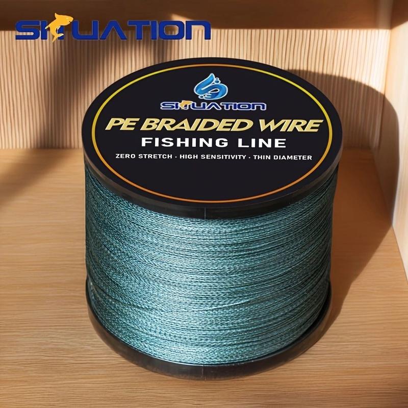 SIIUATION 300M/328YDS, 500M/546YDS, super strong fishing line, 4-strand multi wire PE wear-resistant braided wire, 12 25 40 60 80 100 LB smooth long casting