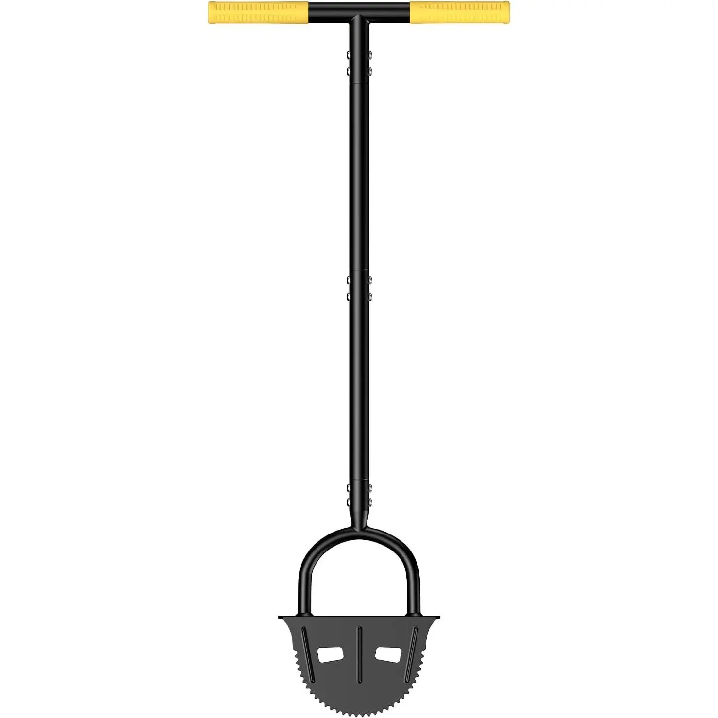 Half Moon Edger Lawn Tool, 41.7 inch Manual Garden Edger with Manganese Steel Blade & Rubber Handle, Saw-Tooth Border Grass Edging for Landscaping, Yard, Sidewalk, Flower Beds