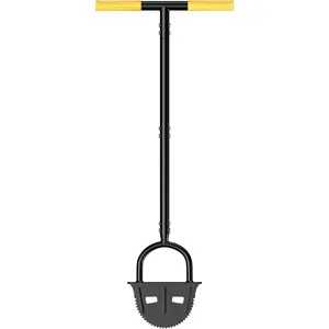 Half Moon Edger Lawn Tool, 41.7 inch Manual Garden Edger with Manganese Steel Blade & Rubber Handle, Saw-Tooth Border Grass Edging for Landscaping, Yard, Sidewalk, Flower Beds