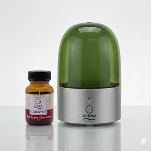 G's Breeze Colorful Breeze Diffuser - Comes with 7-Color LED Lights - Bluetooth & Wifi App Control For Android & iOS - Works in Low Noise - Customizable Scents for Calming Ambiance - For Home & Office