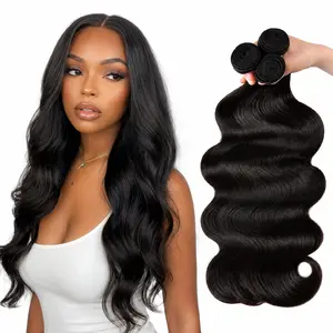 Human Hair Bundles, Soft Full Weave Hair Extensions, Natural Color