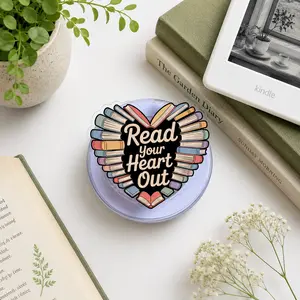 Read Your Heart Out Phone Grip - Magnetic Pop Socket & Kickstand - Book Lover Kindle Accessory